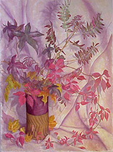 Carolina Fall leaves southern fine art painting still life